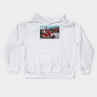 Retro Scooter, Classic Scooter, Scooterist, Scootering, Scooter Rider, Mod Art Kids Hoodie